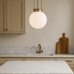 Hudson Valley Lighting | Billie Globe Pendant, Medium White Cliff Studio Pendant Lighting