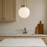 Hudson Valley Lighting | Billie Globe Pendant, Medium White Cliff Studio Pendant Lighting