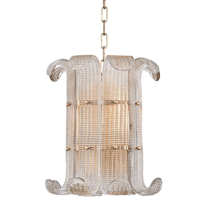 Hudson Valley Lighting | Brasher Pendant - AGED BRASS White Cliff Studio Pendant