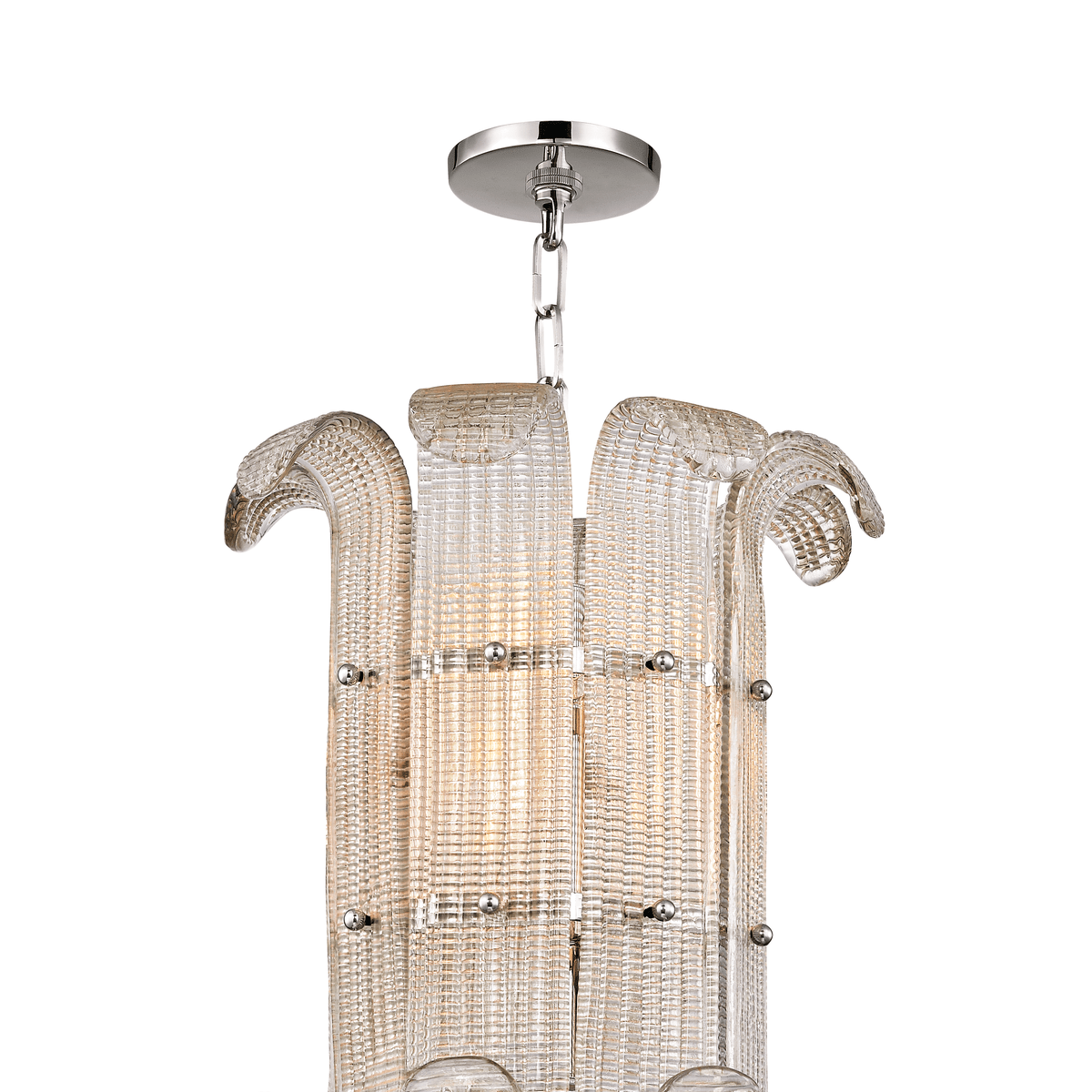Hudson Valley Lighting | Brasher Pendant - POLISHED NICKEL White Cliff Studio Pendant