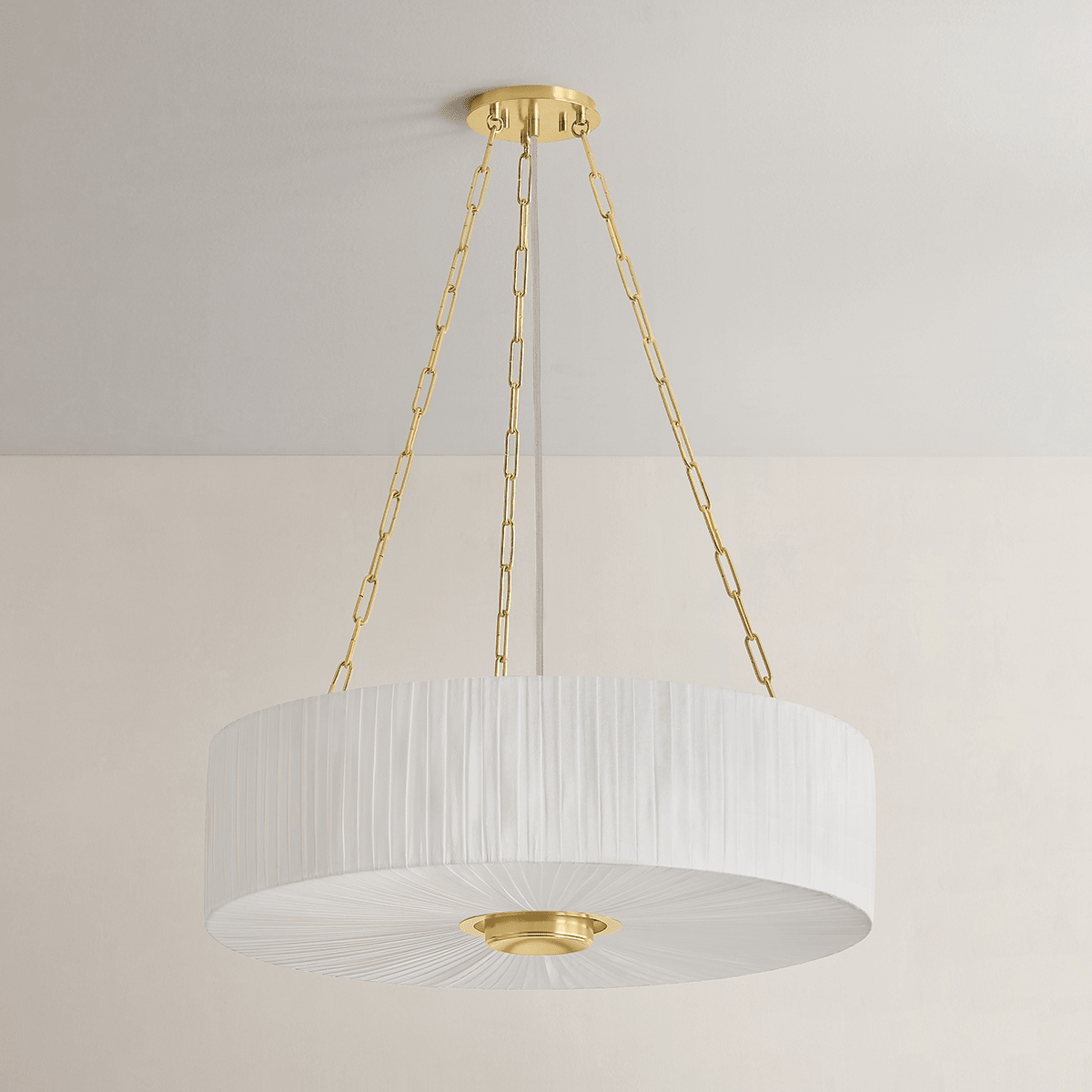 Hudson Valley Lighting | Camby Chandelier - AGED BRASS White Cliff Studio Chandelier