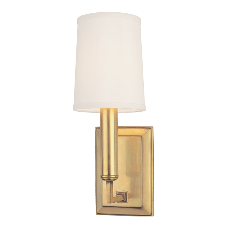 Hudson Valley Lighting | Clinton Wall Sconce - AGED BRASS White Cliff Studio Wall Sconce