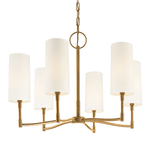 Hudson Valley Lighting | Dillon Chandelier - AGED BRASS White Cliff Studio Chandelier