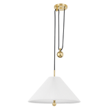 Hudson Valley Lighting | Dorset Pendant - AGED BRASS White Cliff Studio Pendant