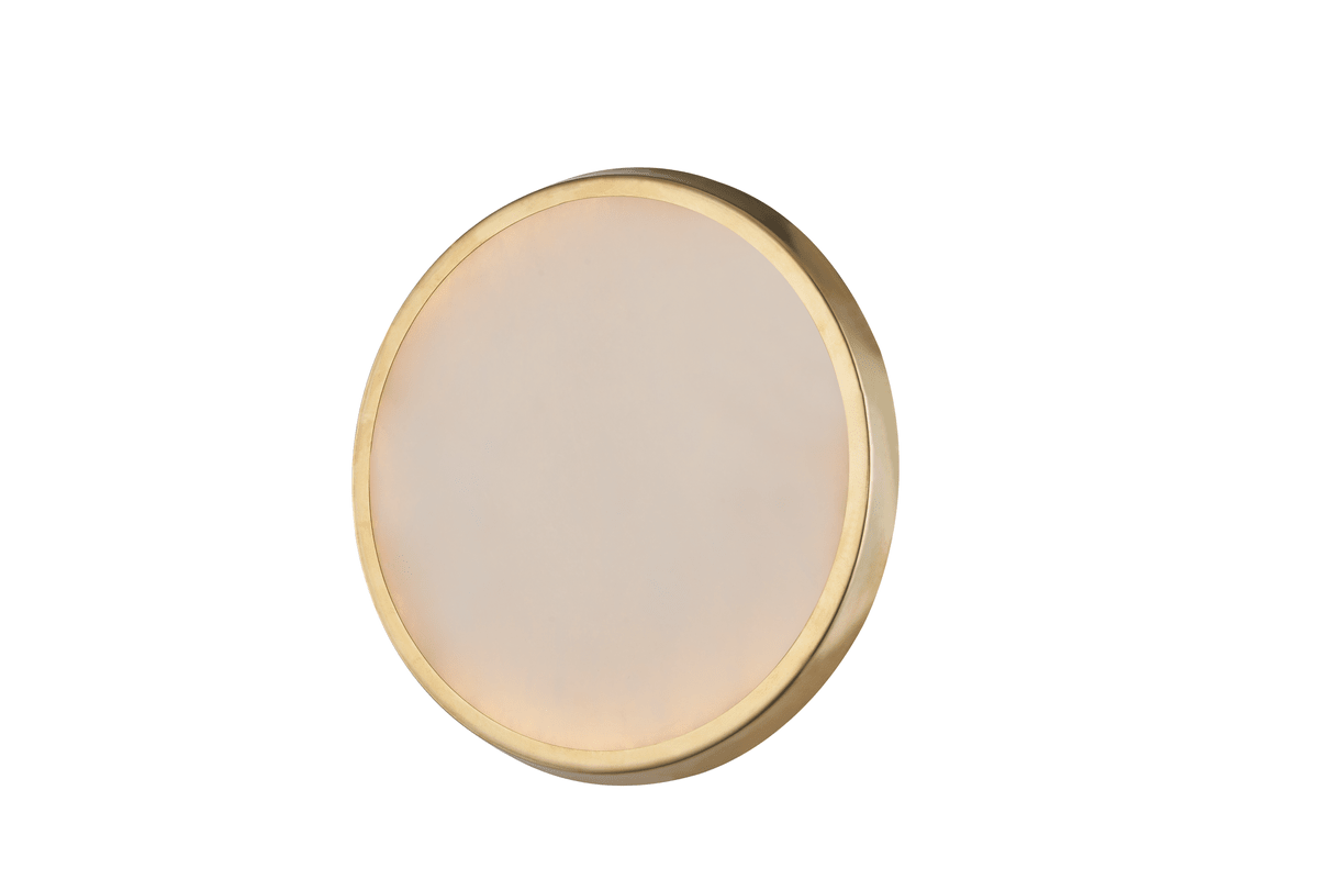 Hudson Valley Lighting | Draper Flush Mount - AGED BRASS White Cliff Studio Flush Mount