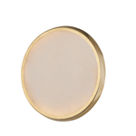 Hudson Valley Lighting | Draper Flush Mount - AGED BRASS White Cliff Studio Flush Mount