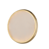 Hudson Valley Lighting | Draper Flush Mount - AGED BRASS White Cliff Studio Flush Mount