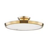 Hudson Valley Lighting | Draper Flush Mount - AGED BRASS White Cliff Studio Flush Mount