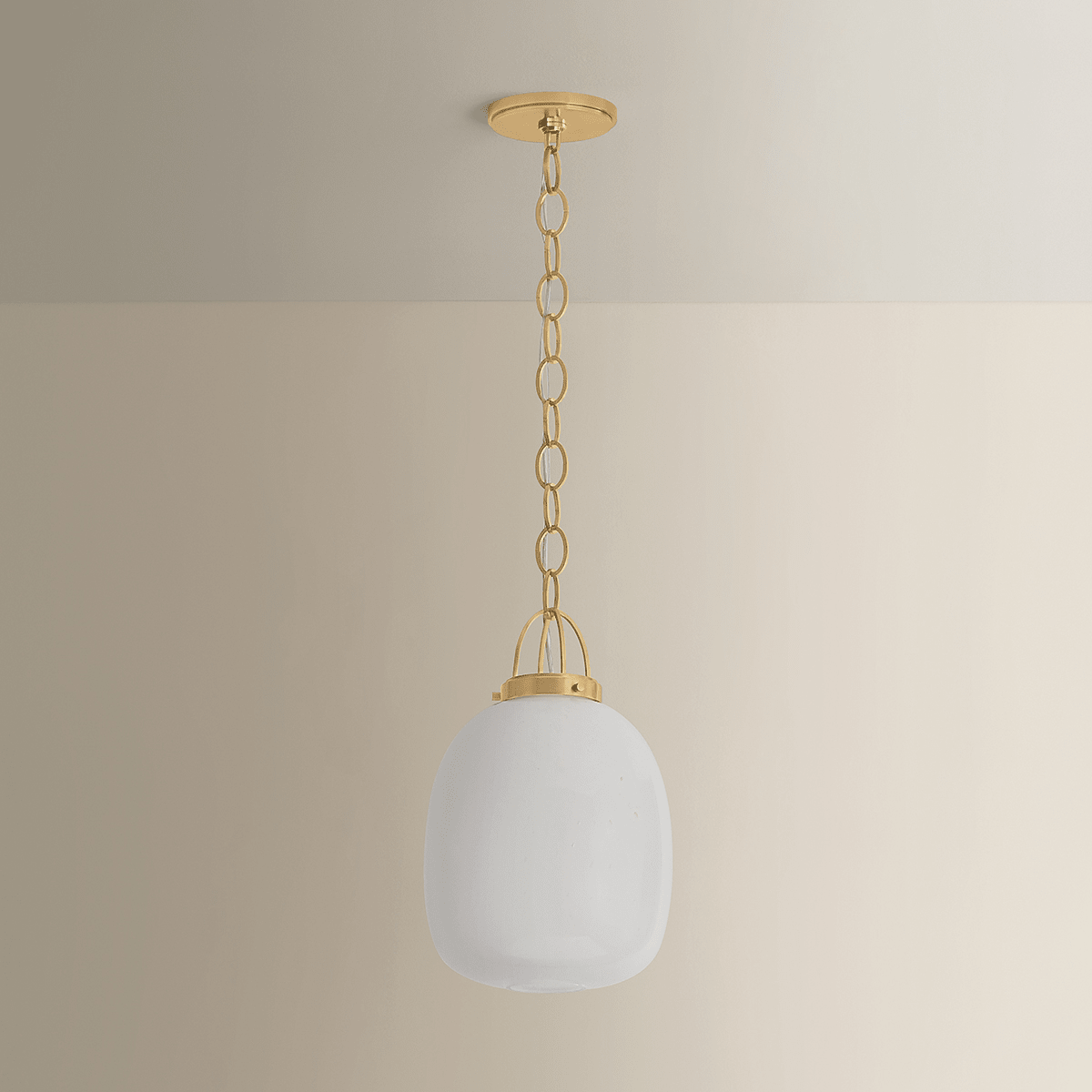 Hudson Valley Lighting | Enosburg Pendant - AGED BRASS White Cliff Studio Pendant
