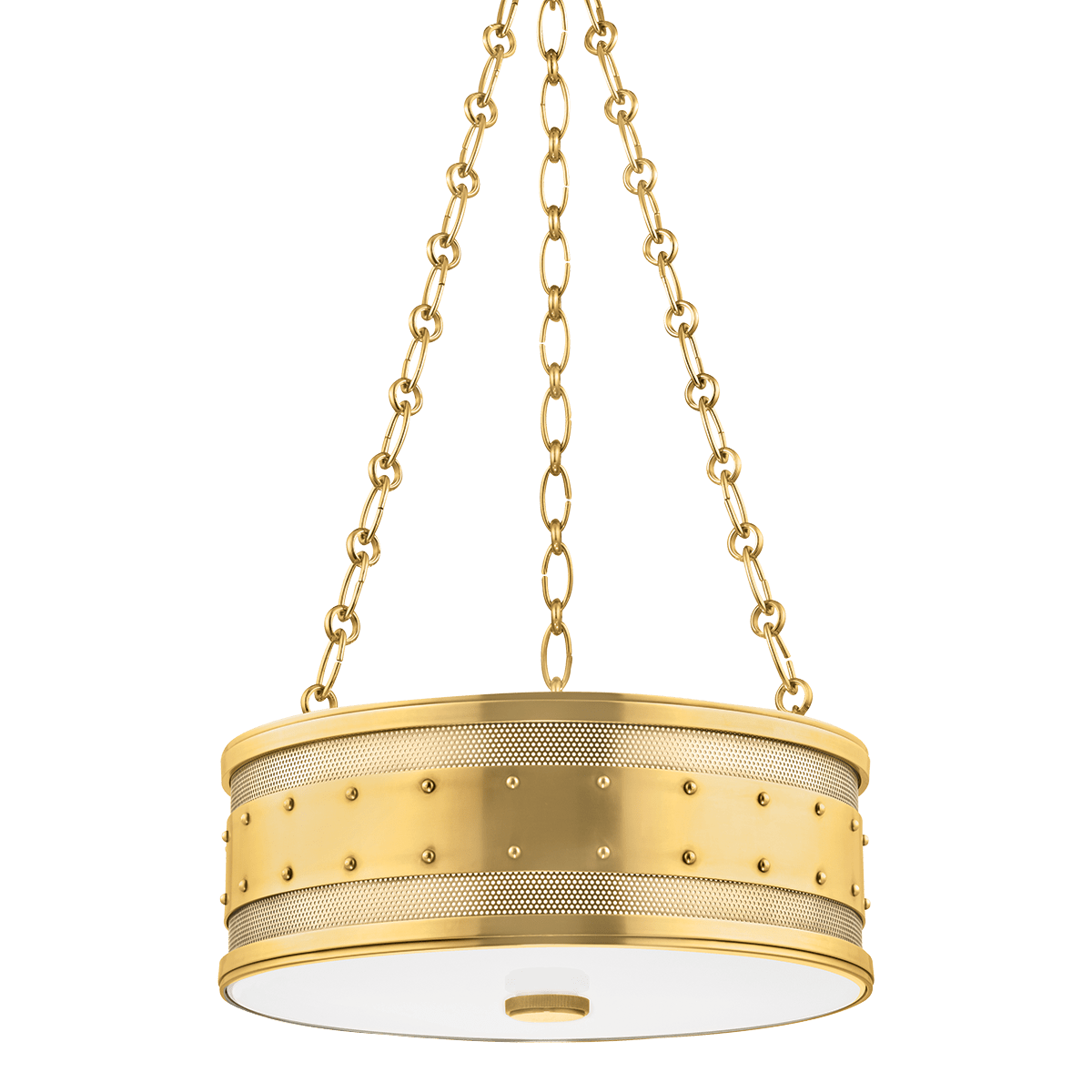 Hudson Valley Lighting | Gaines Pendant - AGED BRASS White Cliff Studio Pendant