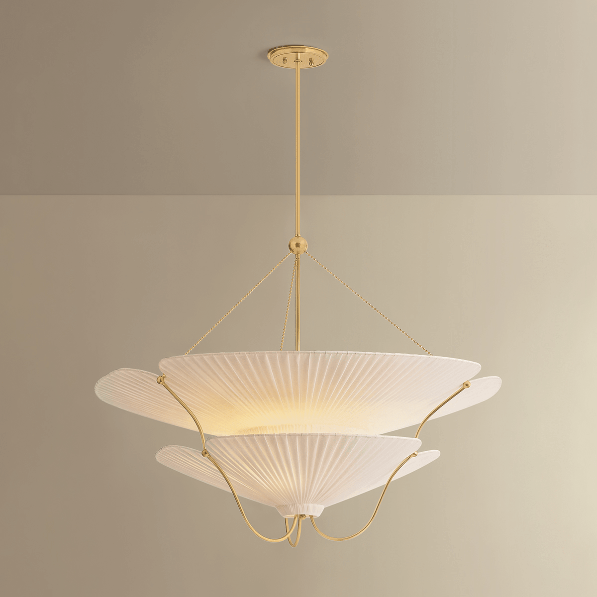 Hudson Valley Lighting | Gerhard Chandelier - AGED BRASS White Cliff Studio Chandelier