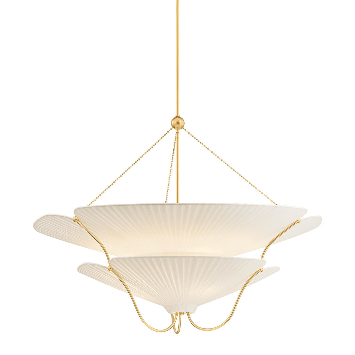Hudson Valley Lighting | Gerhard Chandelier - AGED BRASS White Cliff Studio Chandelier