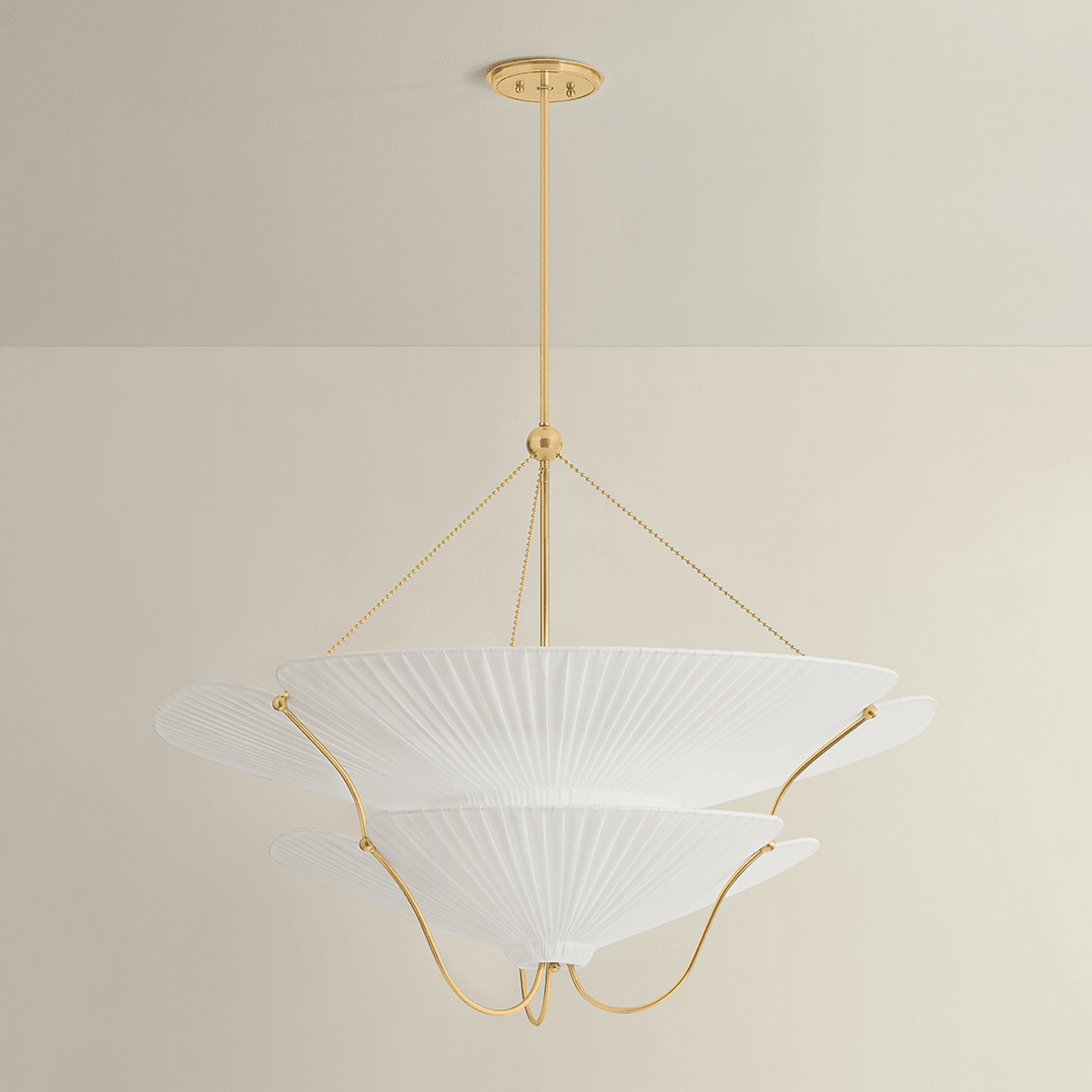 Hudson Valley Lighting | Gerhard Chandelier - AGED BRASS White Cliff Studio Chandelier