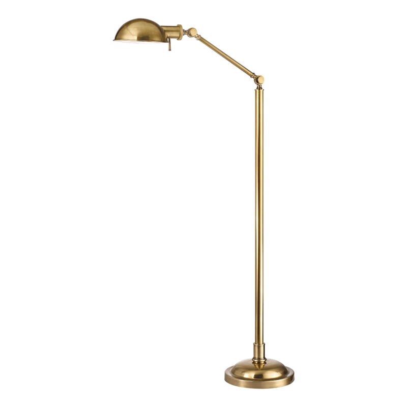 Hudson Valley Lighting | Girard Floor Lamp - VINTAGE BRASS White Cliff Studio Floor Lamp
