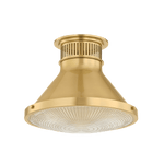 Hudson Valley Lighting | Highclere Flush Mount - AGED BRASS White Cliff Studio Flush Mount