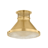 Hudson Valley Lighting | Highclere Flush Mount - AGED BRASS White Cliff Studio Flush Mount