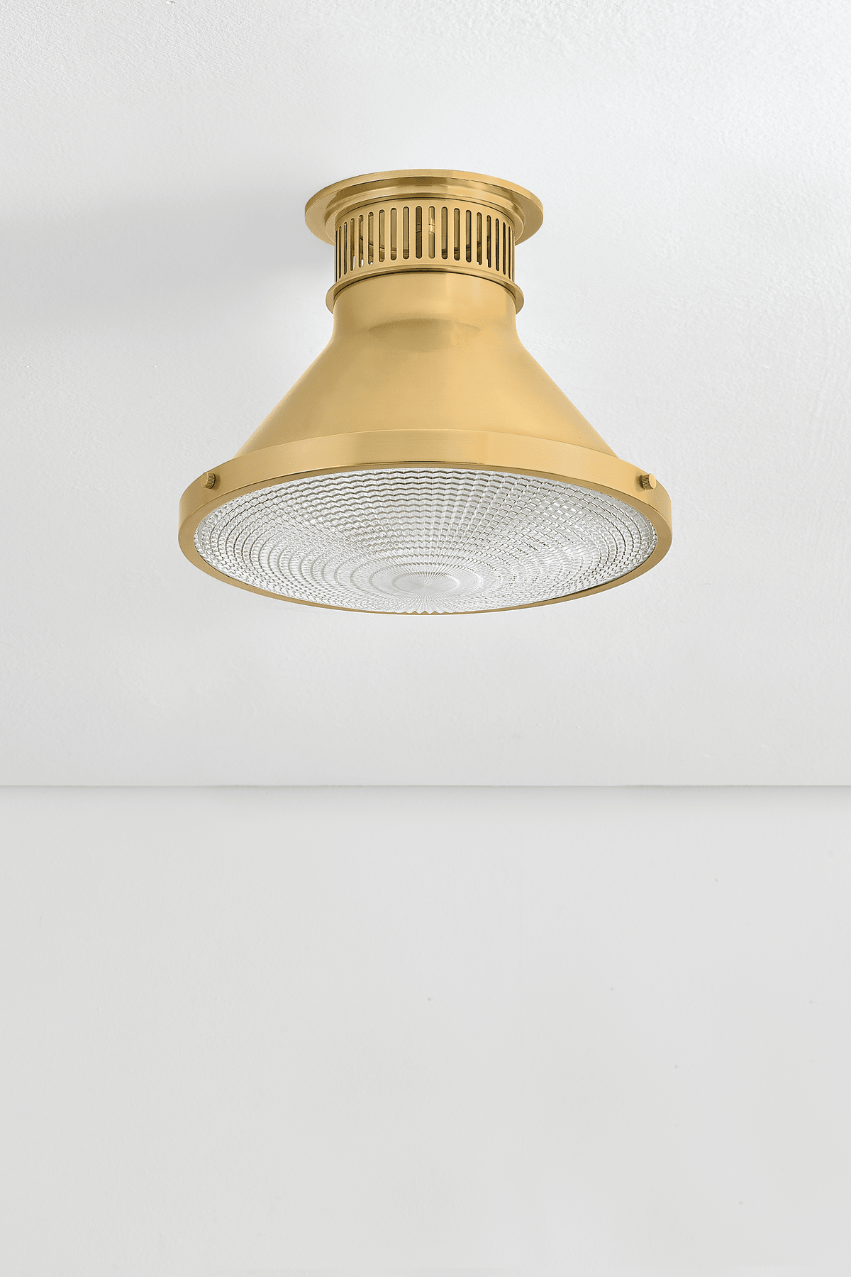 Hudson Valley Lighting | Highclere Flush Mount - AGED BRASS White Cliff Studio Flush Mount