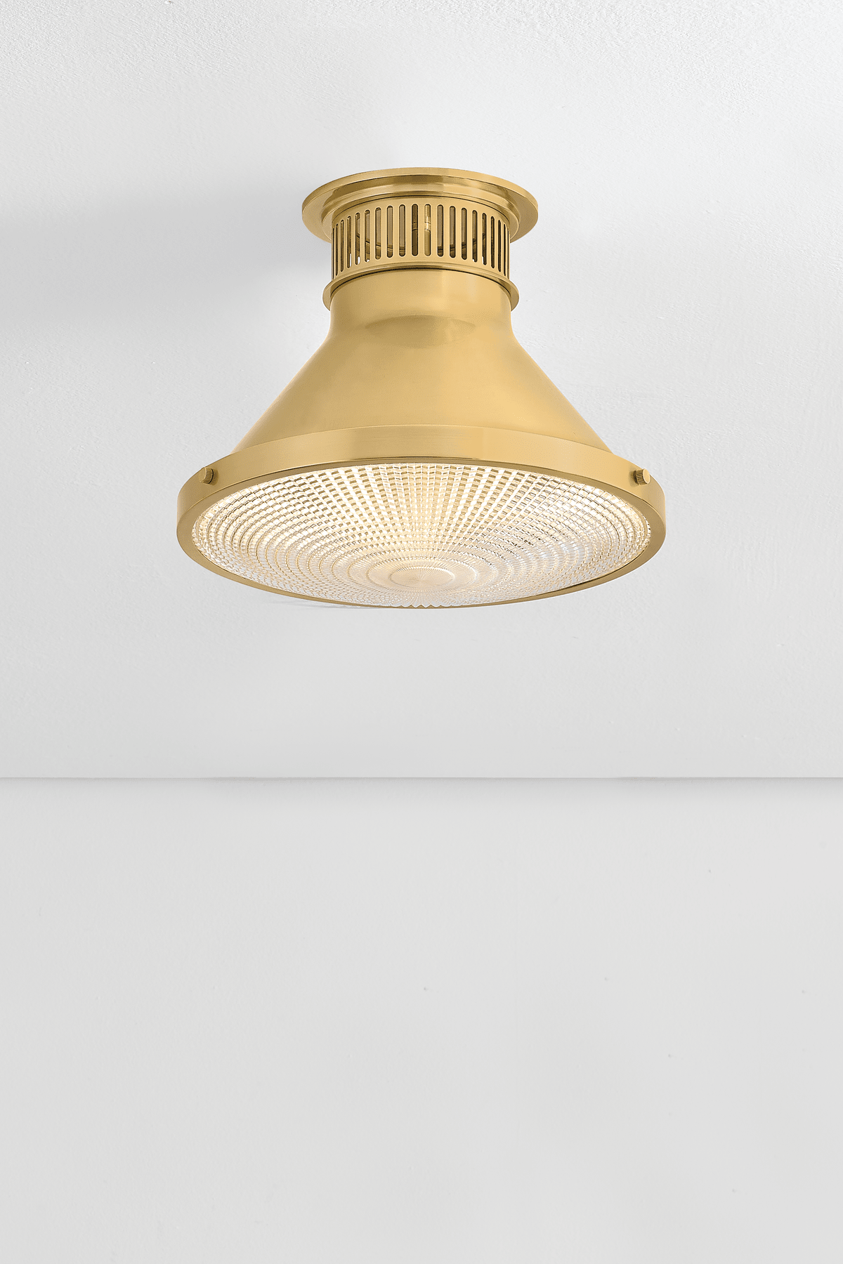 Hudson Valley Lighting | Highclere Flush Mount - AGED BRASS White Cliff Studio Flush Mount
