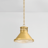 Hudson Valley Lighting | Highclere Pendant - AGED BRASS White Cliff Studio Pendant