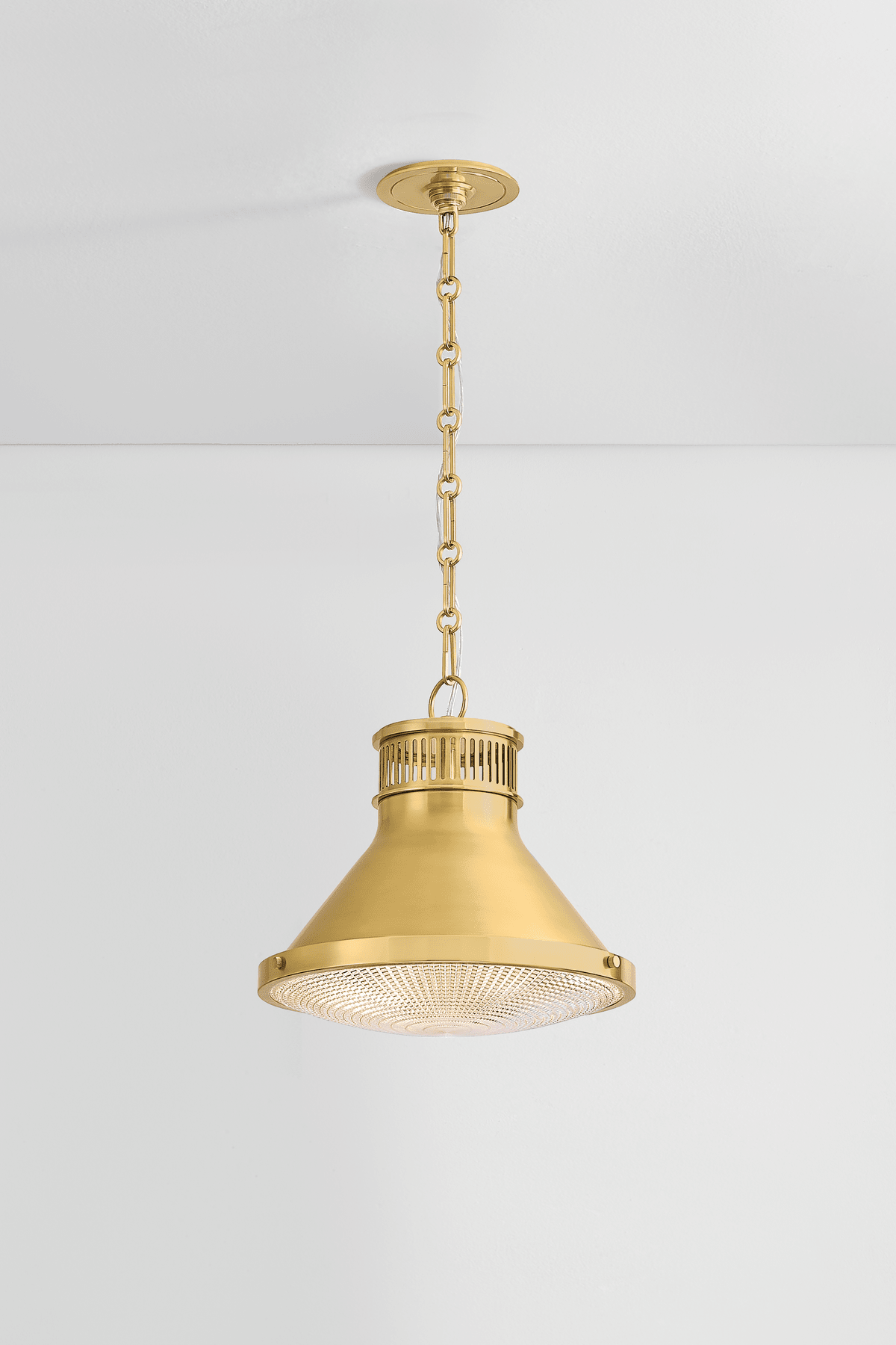 Hudson Valley Lighting | Highclere Pendant - AGED BRASS White Cliff Studio Pendant