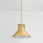 Hudson Valley Lighting | Highclere Pendant - AGED BRASS White Cliff Studio Pendant