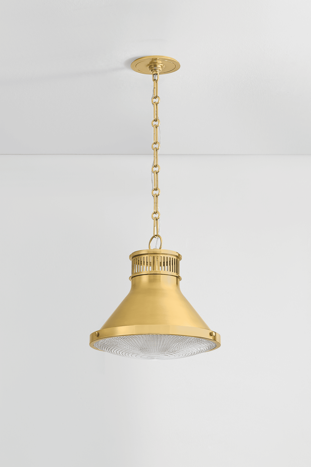 Hudson Valley Lighting | Highclere Pendant - AGED BRASS White Cliff Studio Pendant