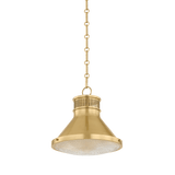 Hudson Valley Lighting | Highclere Pendant - AGED BRASS White Cliff Studio Pendant
