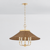 Hudson Valley Lighting | Kensington Chandelier - AGED BRASS White Cliff Studio Chandelier
