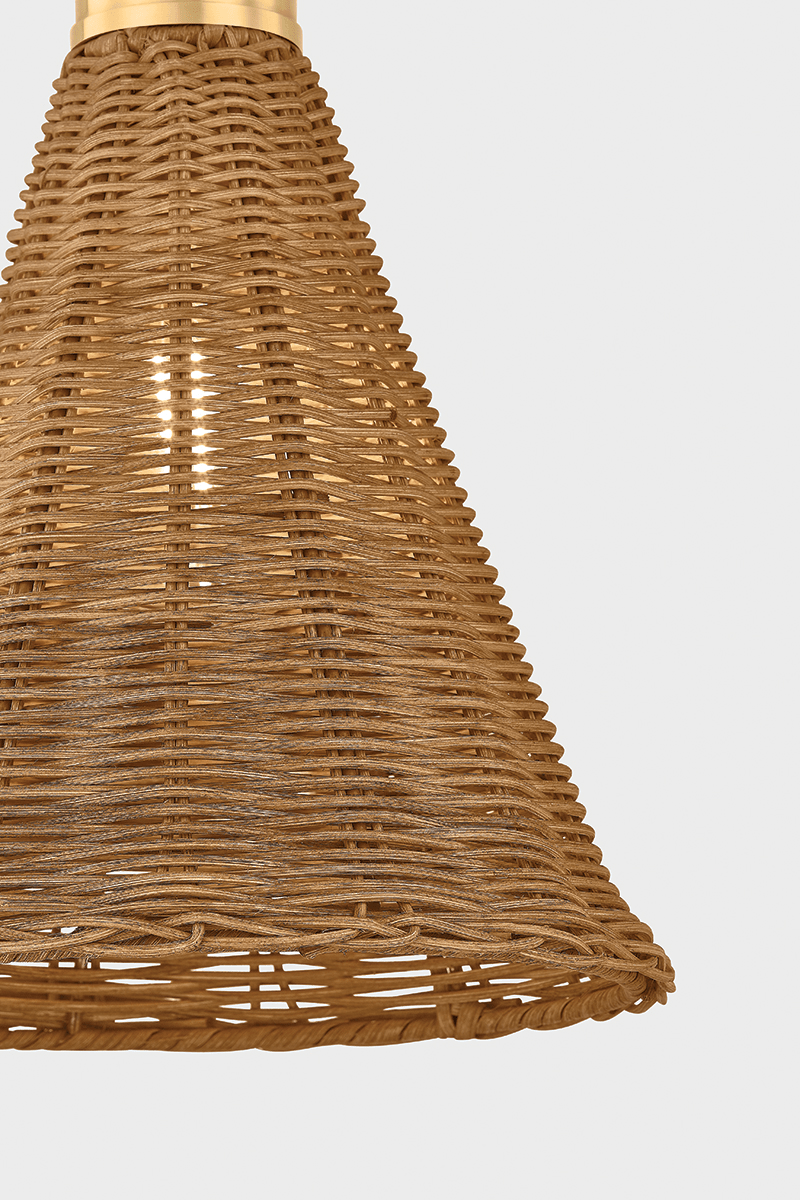 Hudson Valley Lighting | Kensington Pendant - AGED BRASS White Cliff Studio Pendant