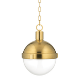 Hudson Valley Lighting | Lambert Pendant - AGED BRASS White Cliff Studio Pendant