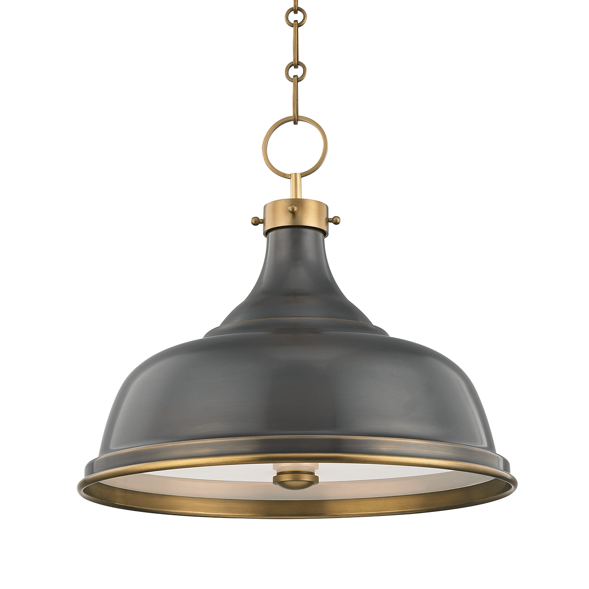 Hudson Valley Lighting | Metal No.1 Pendant - AGED BRASS/DISTRESSED BRONZE White Cliff Studio Pendant