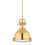 Hudson Valley Lighting | Pelham Pendant - AGED BRASS White Cliff Studio Pendant