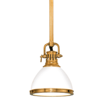 Hudson Valley Lighting | Randolph Pendant - AGED BRASS White Cliff Studio Pendant