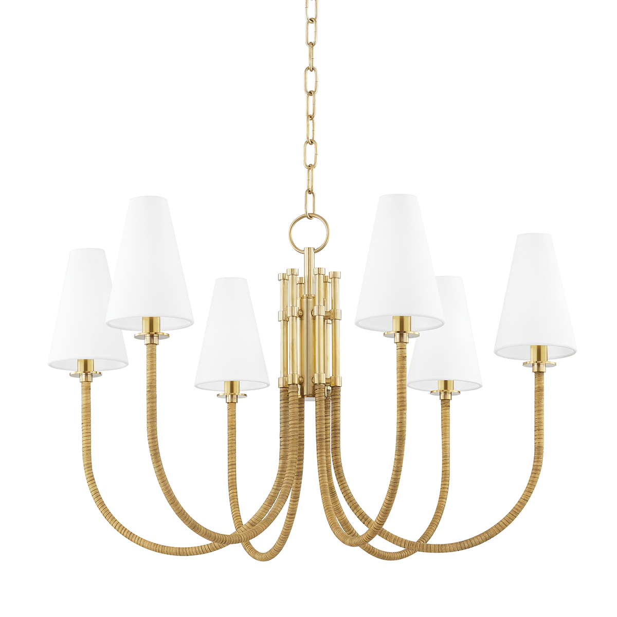Hudson Valley Lighting | Ripley Chandelier - AGED BRASS White Cliff Studio Chandelier