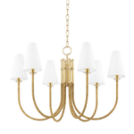 Hudson Valley Lighting | Ripley Chandelier - AGED BRASS White Cliff Studio Chandelier