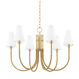 Hudson Valley Lighting | Ripley Chandelier - AGED BRASS White Cliff Studio Chandelier