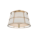 Hudson Valley Lighting | Savona Semi Flush - AGED BRASS White Cliff Studio Semi Flush