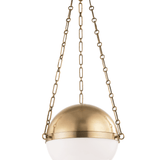 Hudson Valley Lighting | Sphere No.2 Pendant - AGED BRASS White Cliff Studio Pendant