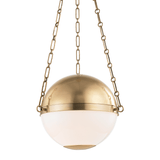 Hudson Valley Lighting | Sphere No.2 Pendant - AGED BRASS White Cliff Studio Pendant