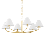 Hudson Valley Lighting | Stacey Chandelier - AGED BRASS White Cliff Studio Chandelier