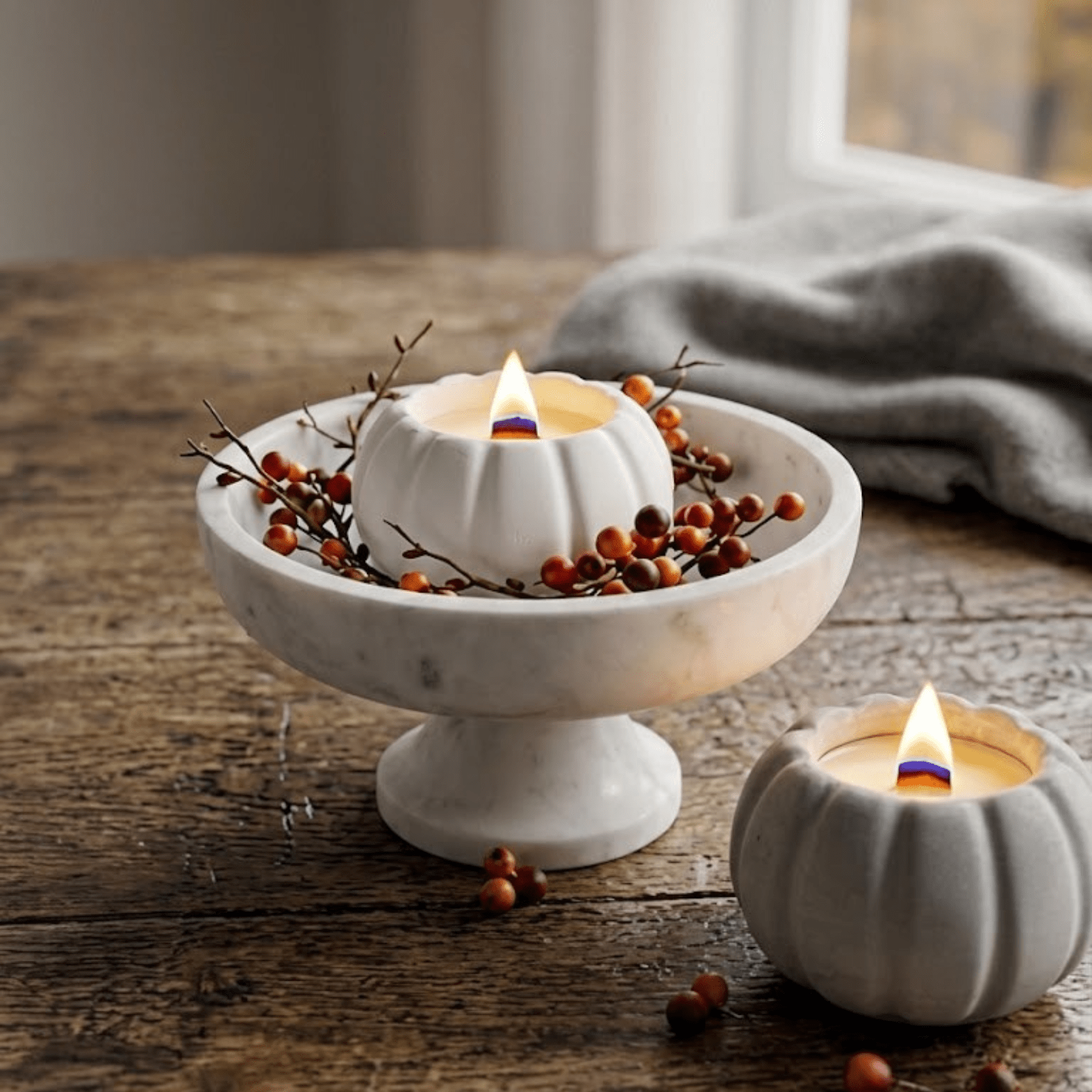 Hygge Pumpkin Candle Jars White Cliff Studio Candles