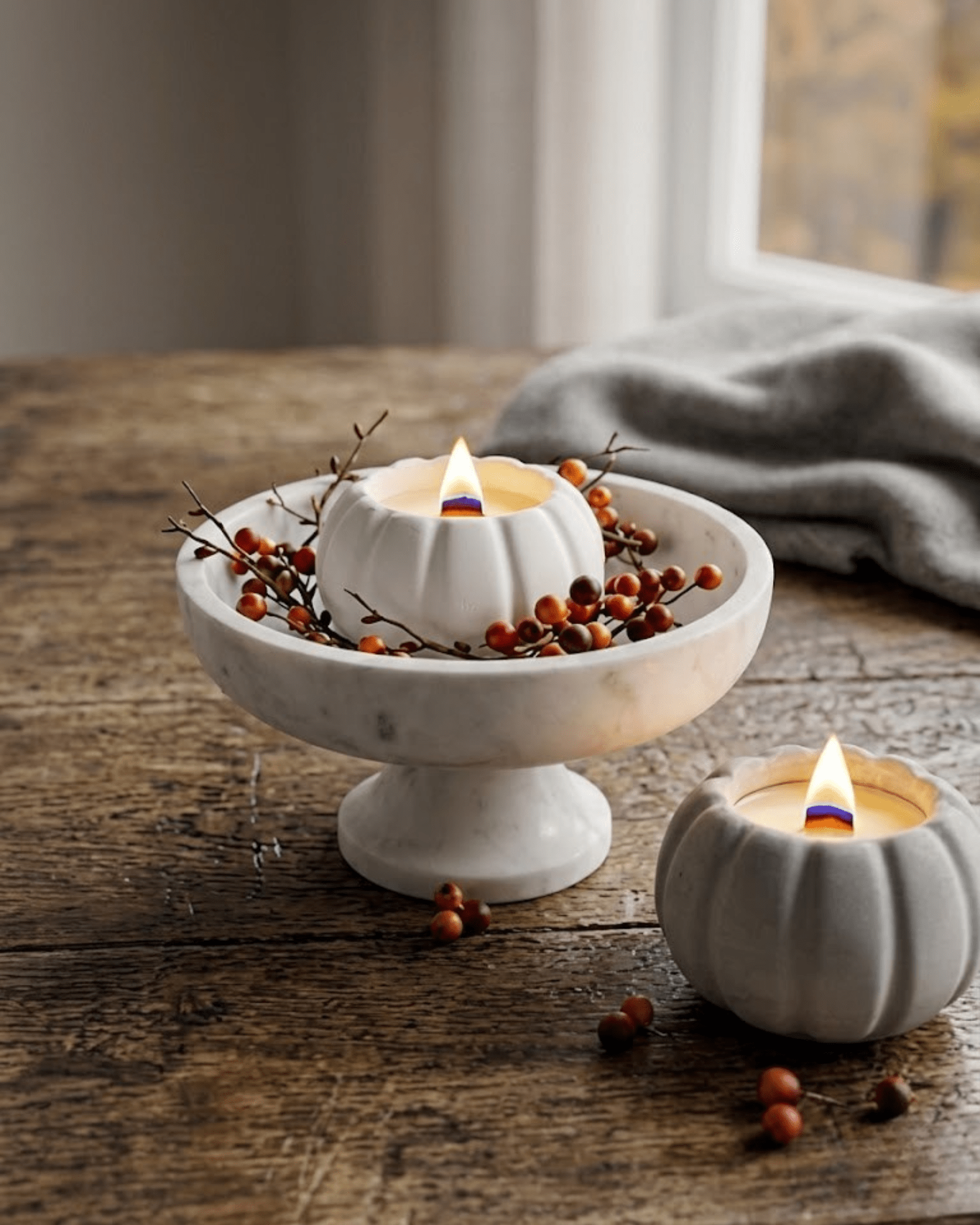 Hygge Pumpkin Candle Jars White Cliff Studio Candles