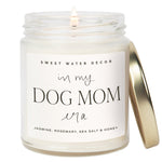 In My Dog Mom Era Soy Candle - Clear Jar - 9 oz White Cliff Studio Candles and Candle Accessories