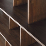 Irregular rack - varnished teak - brown White Cliff Studio Wall Shelf