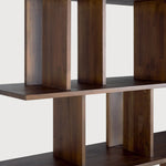 Irregular rack - varnished teak - brown White Cliff Studio Wall Shelf