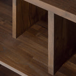 Irregular rack - varnished teak - brown White Cliff Studio Wall Shelf