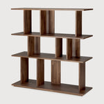 Irregular rack - varnished teak - brown White Cliff Studio Wall Shelf