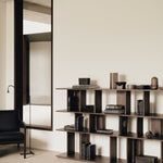 Irregular rack - varnished teak - brown White Cliff Studio Wall Shelf