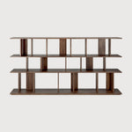 Irregular rack - varnished teak - brown White Cliff Studio Wall Shelf