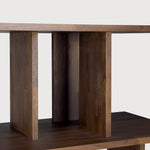 Irregular rack - varnished teak - brown White Cliff Studio Wall Shelf